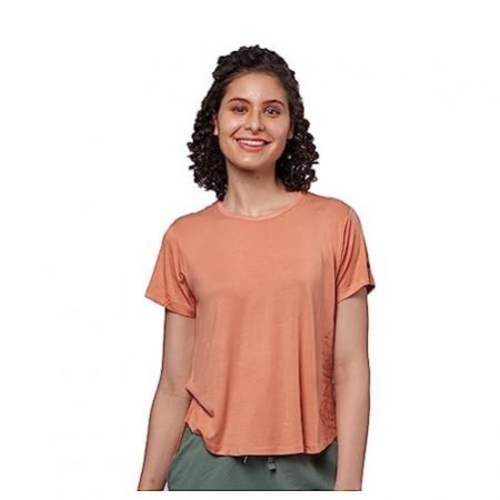 DOMIN8 Womens Solid Boxy Fit T-Shirt