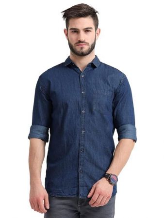 Miraan Mens Casual Denim Regular Fit Shirt (SIGDENIMM)