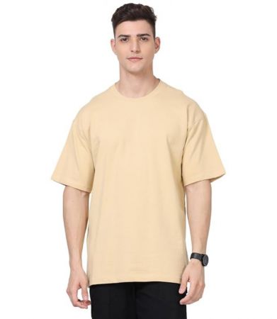 Notfunny 280 GSM Pure Organic Cotton Oversized t Shirts for Men Drop Shoulder Tshirt for Men Boys Available in Black, Blue, Beige,Orange White