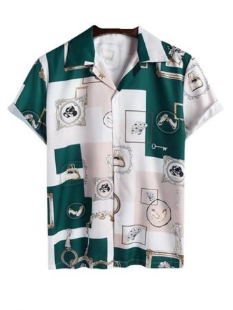 OM SAI LATEST CREATION Shirt for Men Mens Casual Shirt Men Stylish Shirt Men Printed Shirt Mens Regular Fit Men Formal Shirt Half Sleeve Shirt