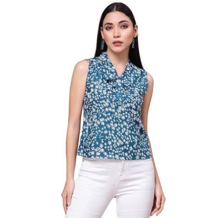 OOMPH! Womens Floral Relaxed Fit Shirt